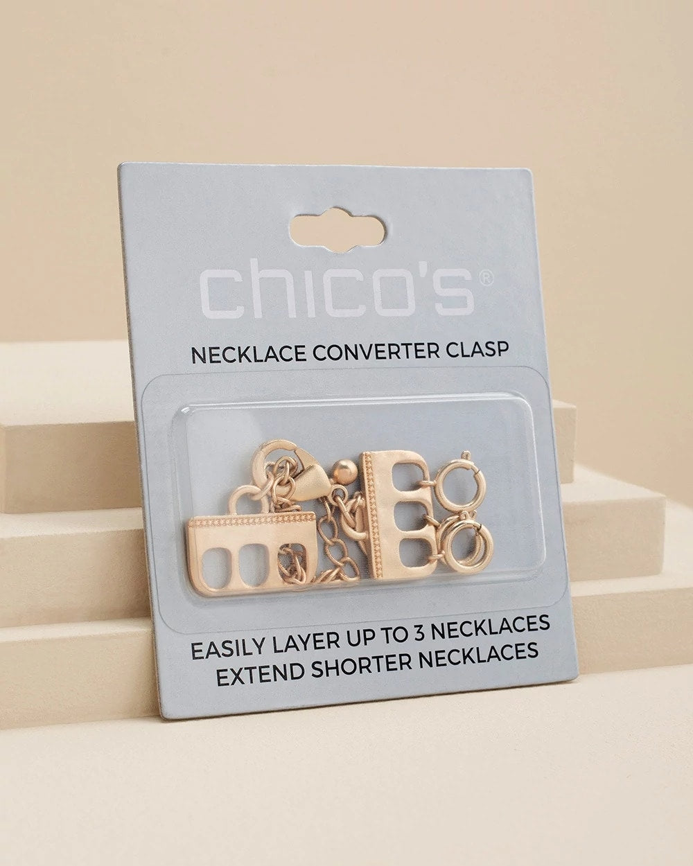 Chico's Jewelry Goldtone Necklace Converter