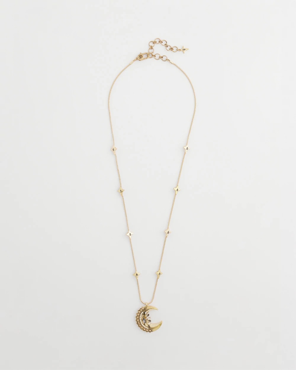 Chico's Jewelry Gold Moon Pendant Necklace