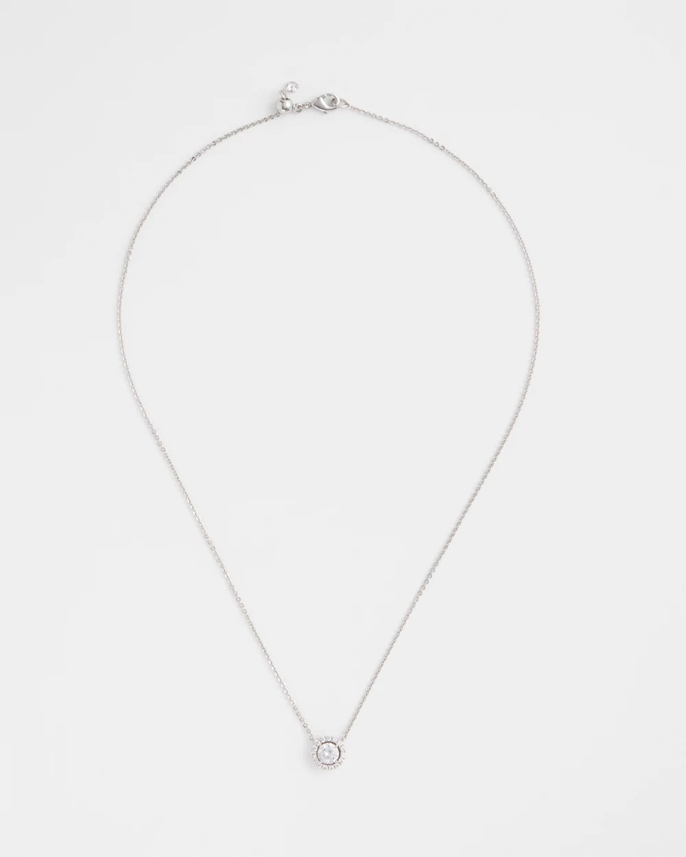 Chico's Jewelry Silver Tone Drop Stone Necklace