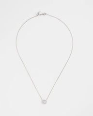 Chico's Jewelry Silver Tone Drop Stone Necklace