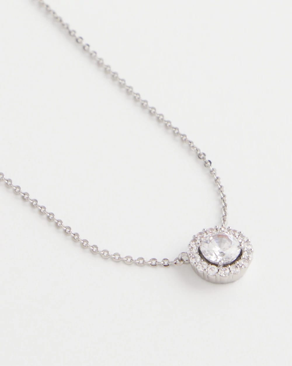 Chico's Jewelry Silver Tone Drop Stone Necklace