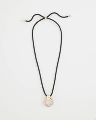 Chico's Jewelry Adjustable Tri-Tone Pendant Necklace