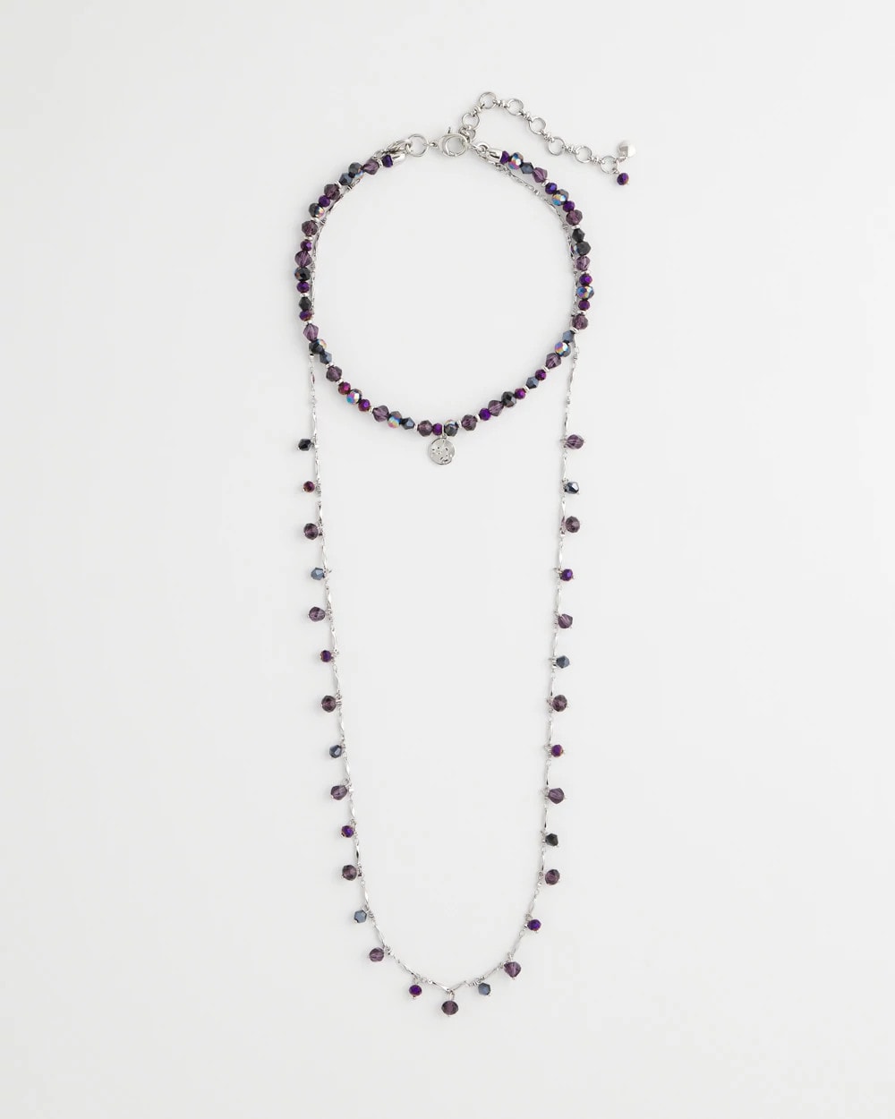 Chico's Jewelry Convertible Purple Long Short Necklace