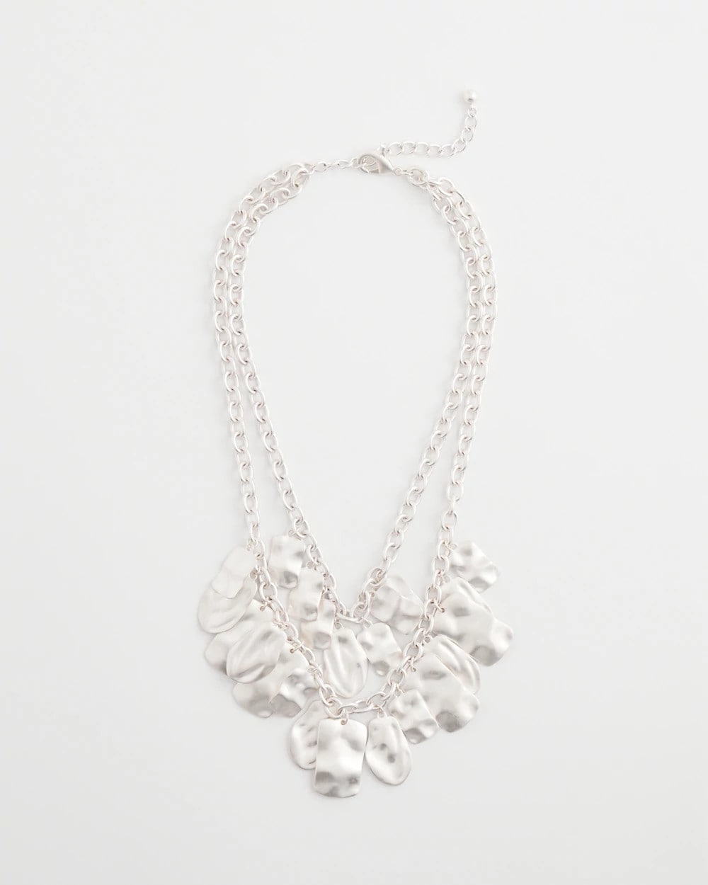 Chico's Jewelry Double Square Charm Pendant Necklace