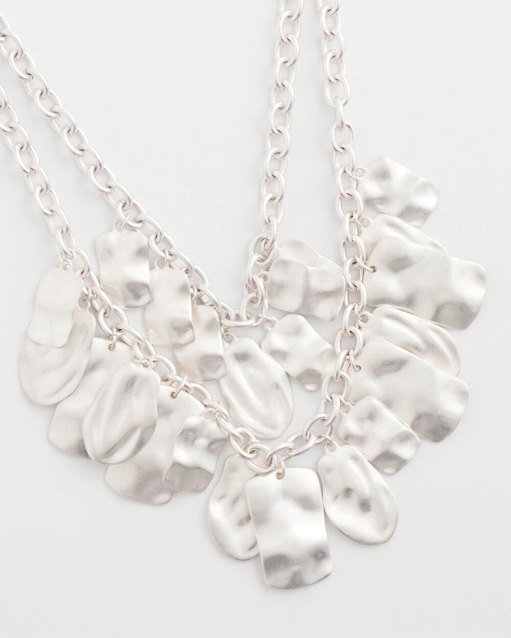 Chico's Jewelry Double Square Charm Pendant Necklace
