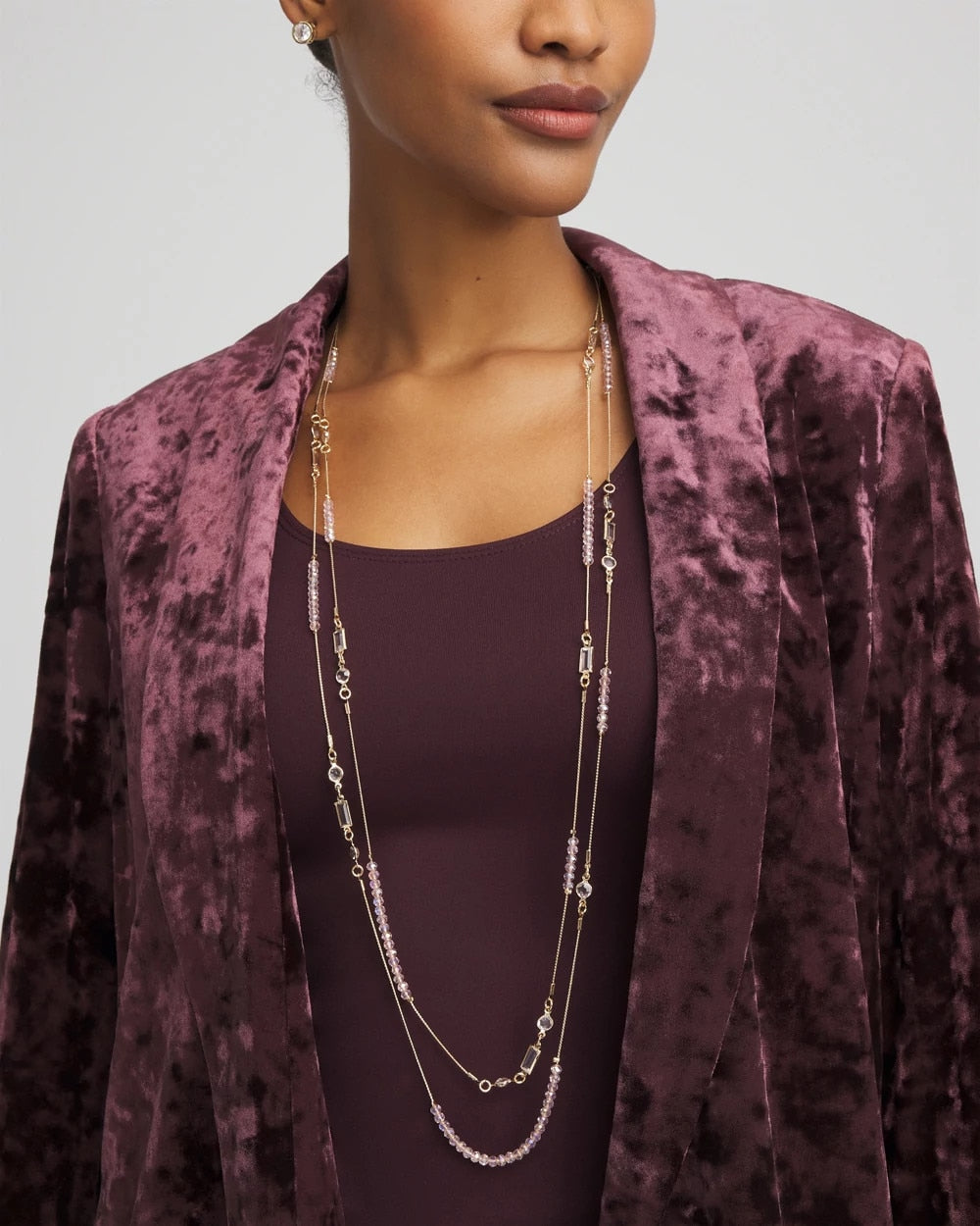 Chico's Jewelry Pink Double-Strand Necklace
