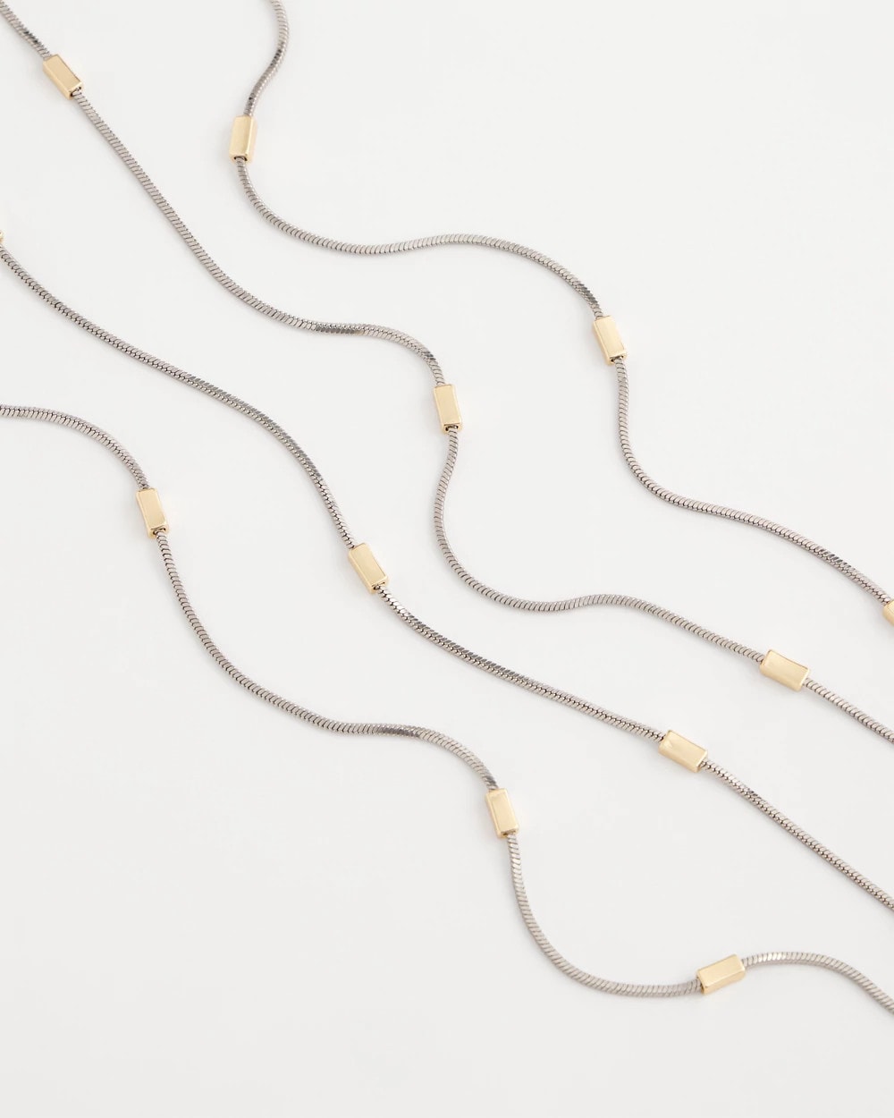 Chico's Jewelry Mixed Metal Double Strand Necklace