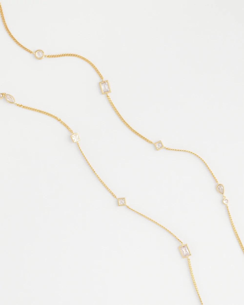 Chico's Jewelry Fine Crystal Long Chain Necklace