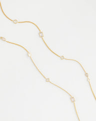 Chico's Jewelry Fine Crystal Long Chain Necklace