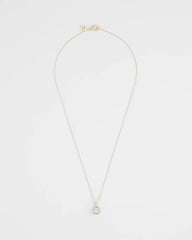 Chico's Jewelry Bezel Set Pendant Goldtone Necklace