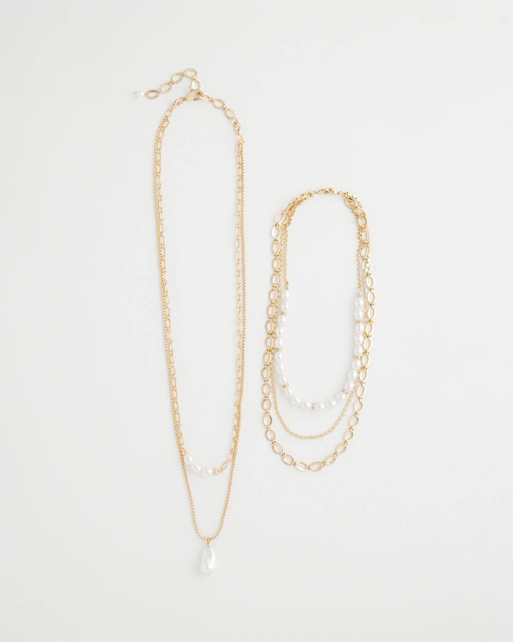 Chico's Jewelry Convertible Pearl Multistrand Necklace