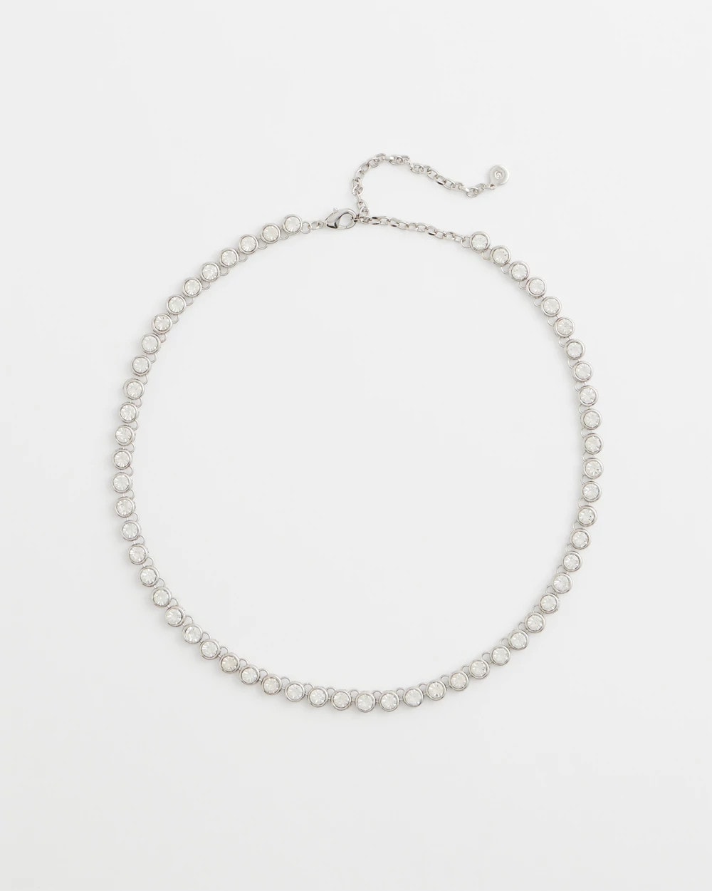 Chico's Jewelry Silvertone Tennis Necklace