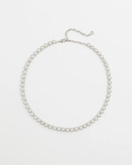 Chico's Jewelry Silvertone Tennis Necklace
