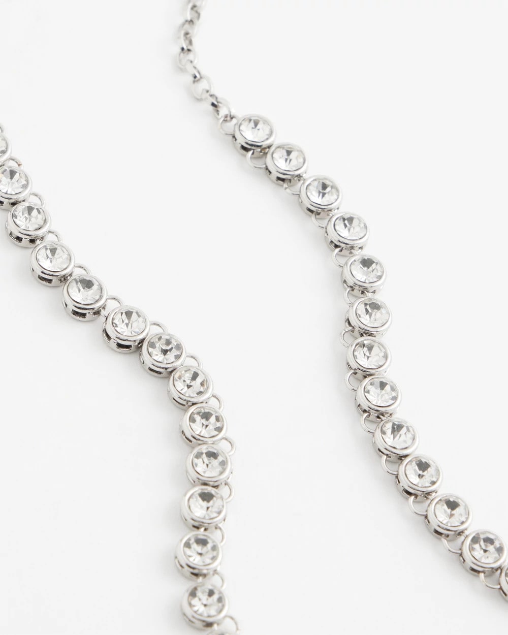 Chico's Jewelry Silvertone Tennis Necklace