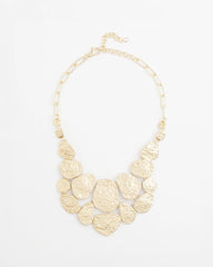 Chico's Jewelry Molten Goldtone Bib Necklace