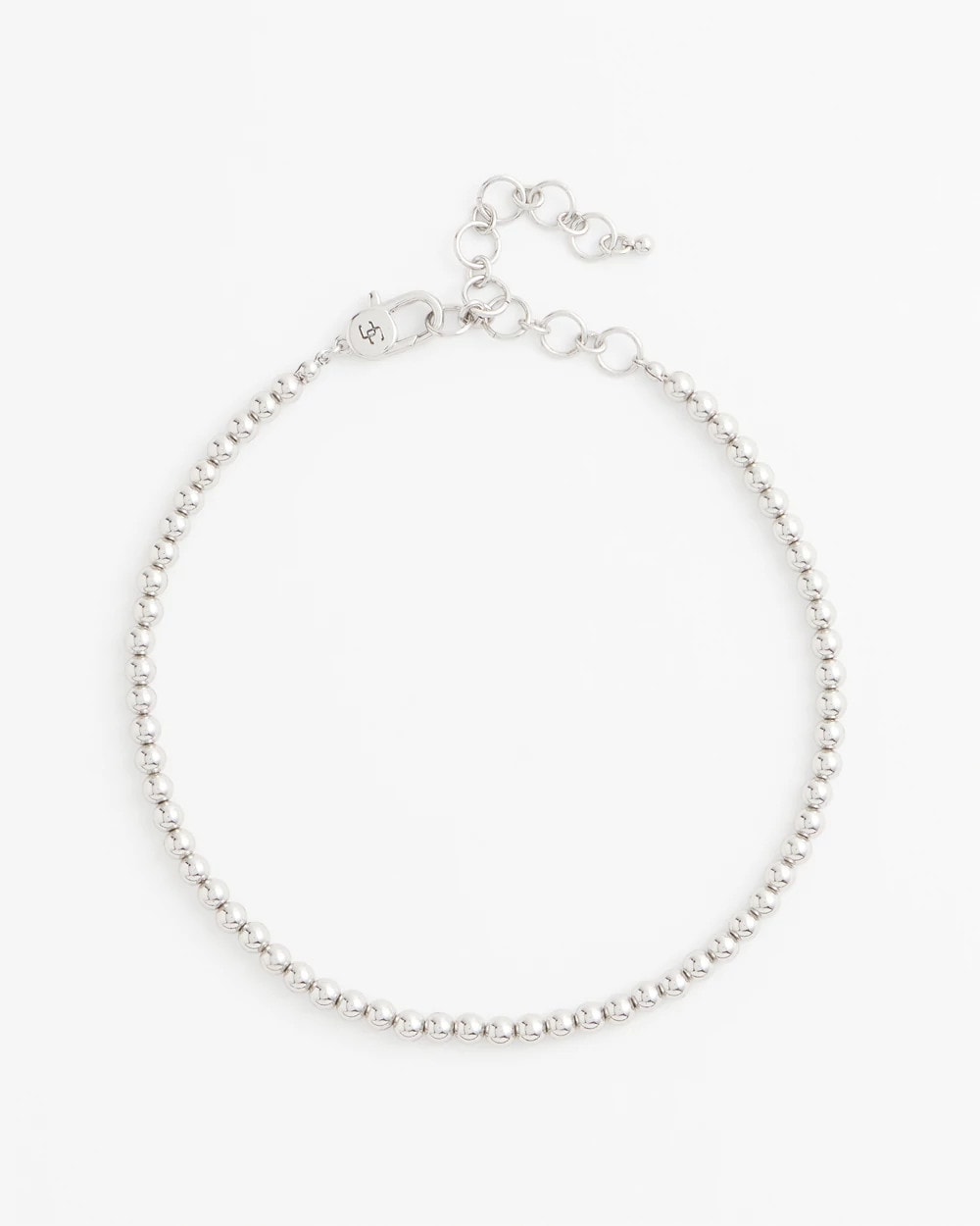 Chico's Jewelry Silvertone Beaded Necklace