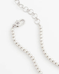 Chico's Jewelry Silvertone Beaded Necklace