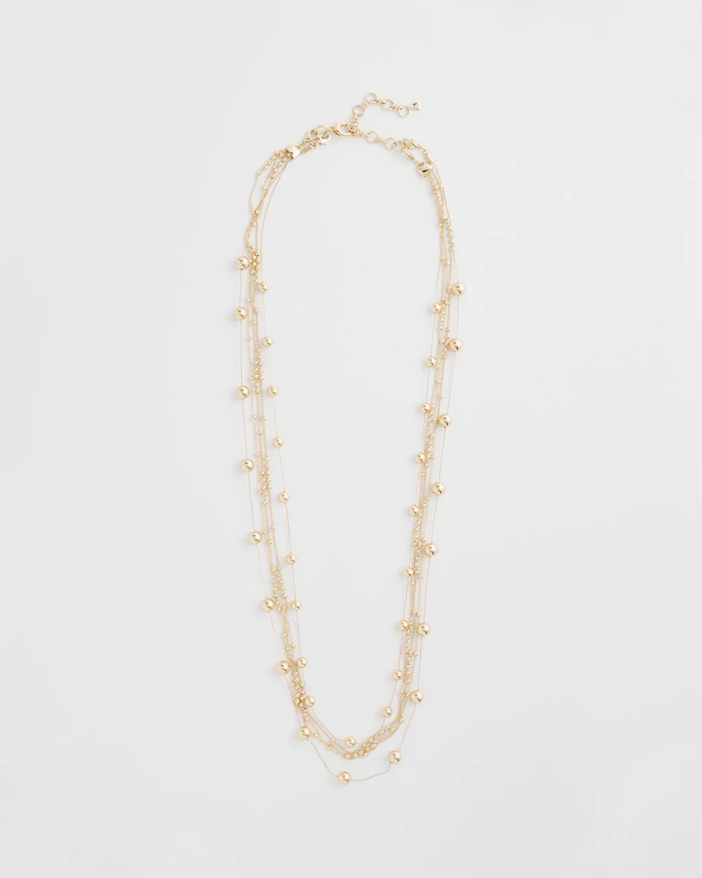 Chico's Jewelry Multistrand Beaded Goldtone Necklace