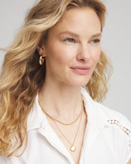 Chico's Jewelry Goldtone Convertible Pendant Necklace