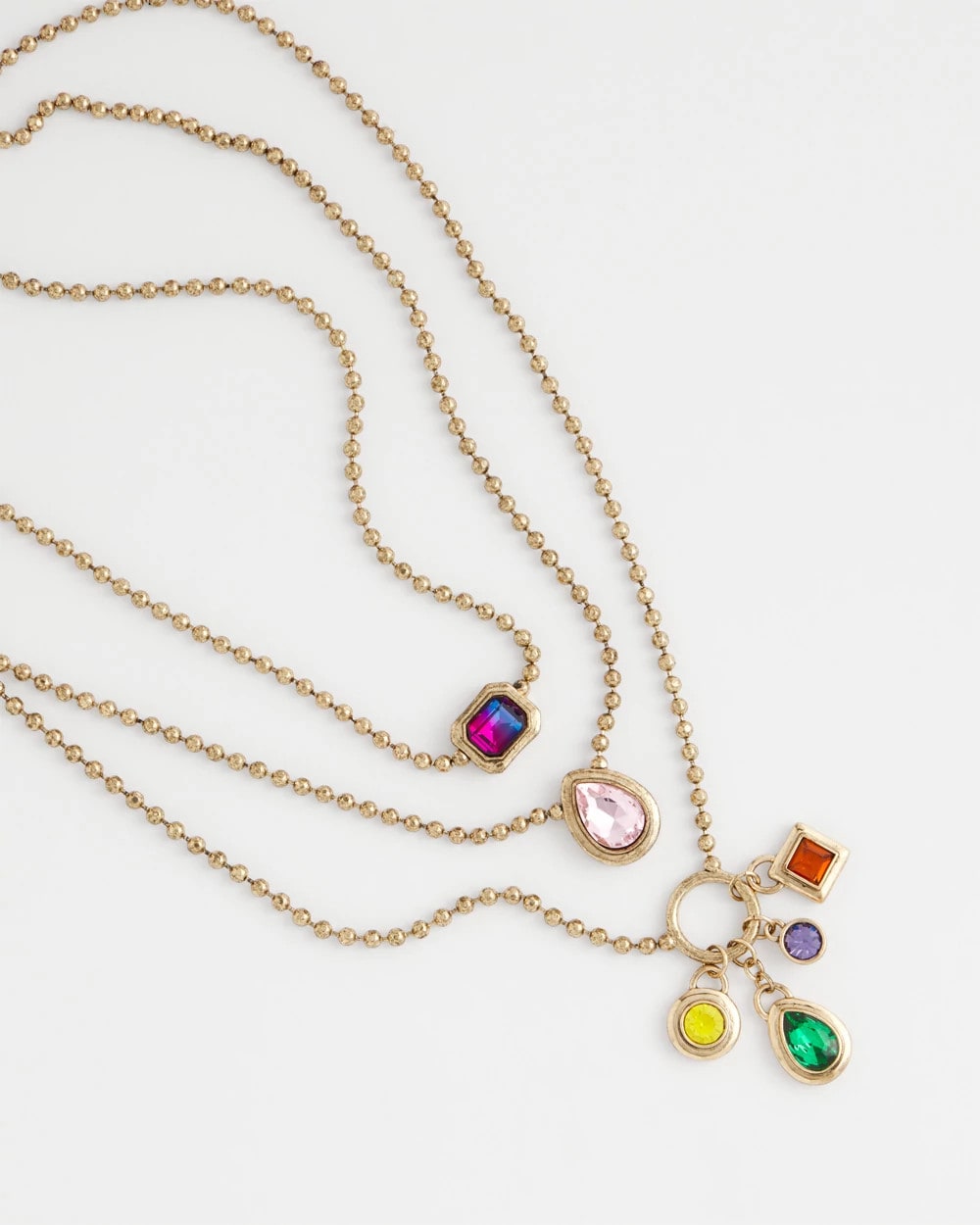 Chico's Jewelry Multi-Strand Gem Necklace