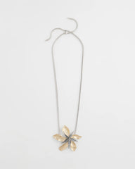 Chico's Jewelry Chico's Originals Mixed Metal Flower Pendant Necklace