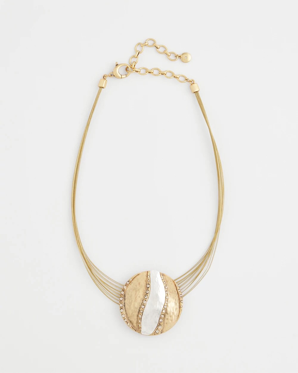 Chico's Jewelry Mixed-Metal Safari Pendant Necklace