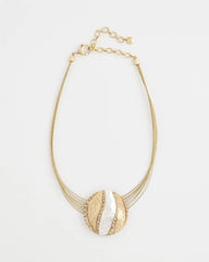 Chico's Jewelry Mixed-Metal Safari Pendant Necklace