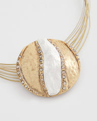 Chico's Jewelry Mixed-Metal Safari Pendant Necklace