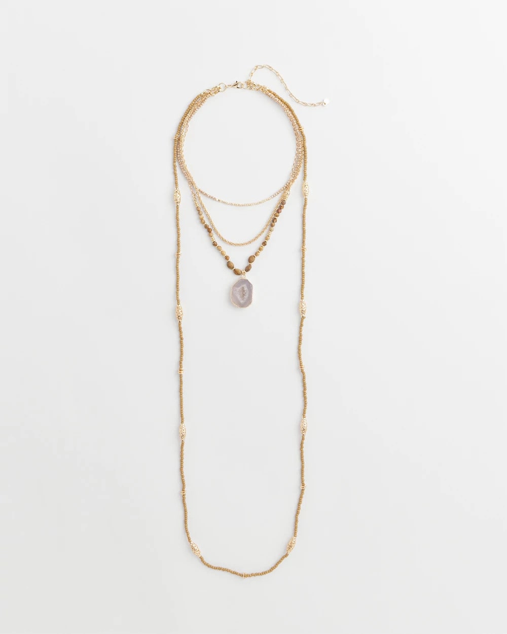 Chico's Jewelry Convertible Agate Pendant Necklace