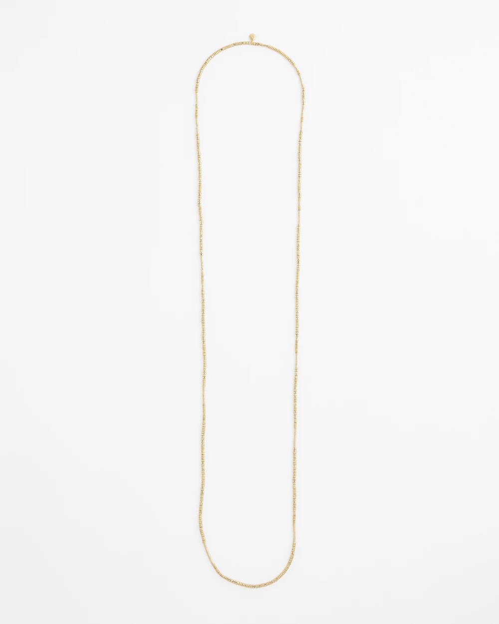 Chico's Jewelry Long Goldtone Seed Bead Necklace