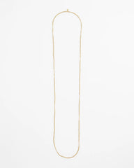 Chico's Jewelry Long Goldtone Seed Bead Necklace