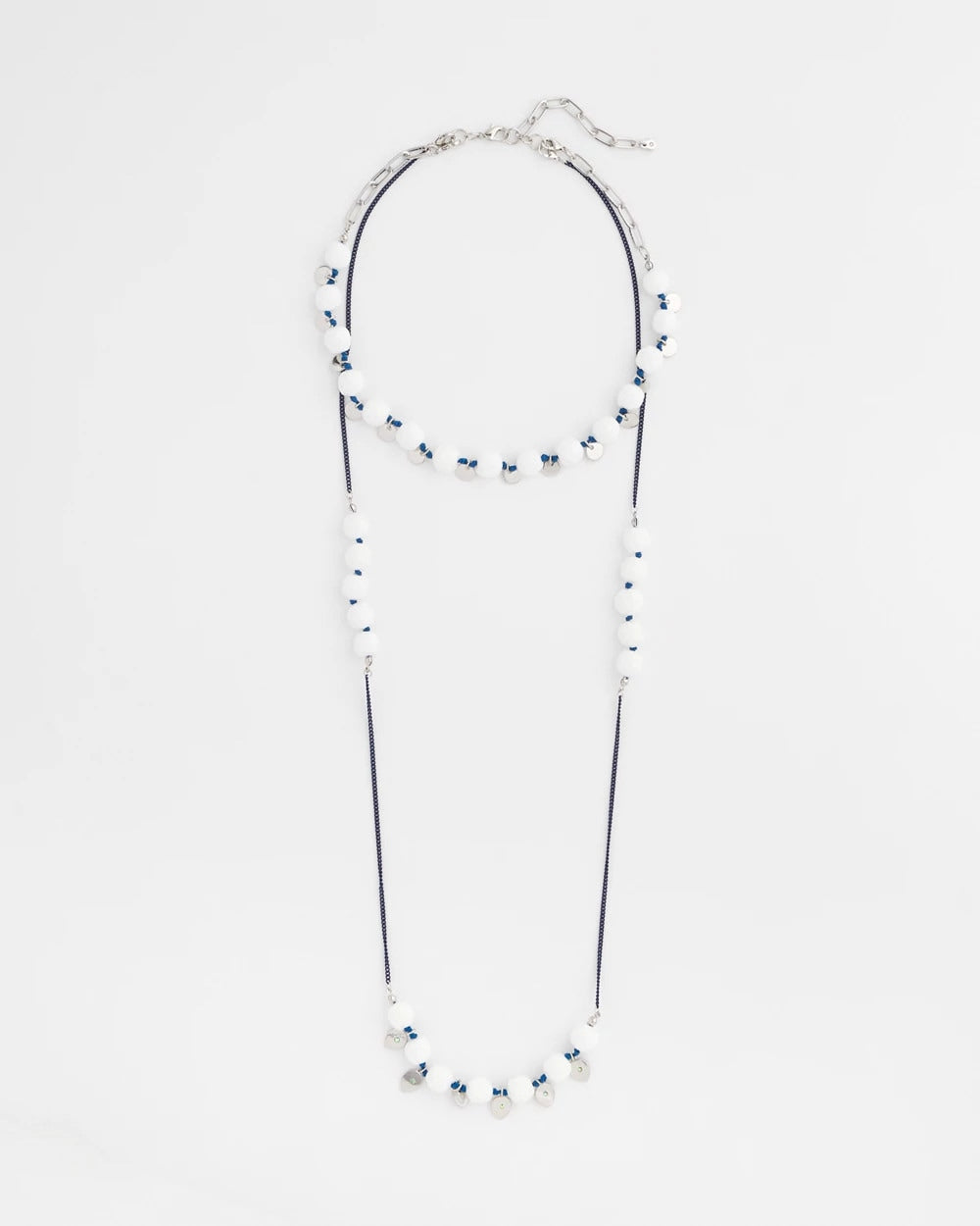 Chico's Jewelry Convertible White Stone Necklace