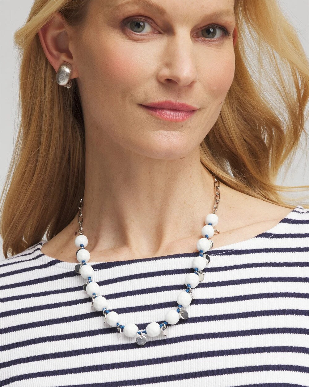 Chico's Jewelry Convertible White Stone Necklace