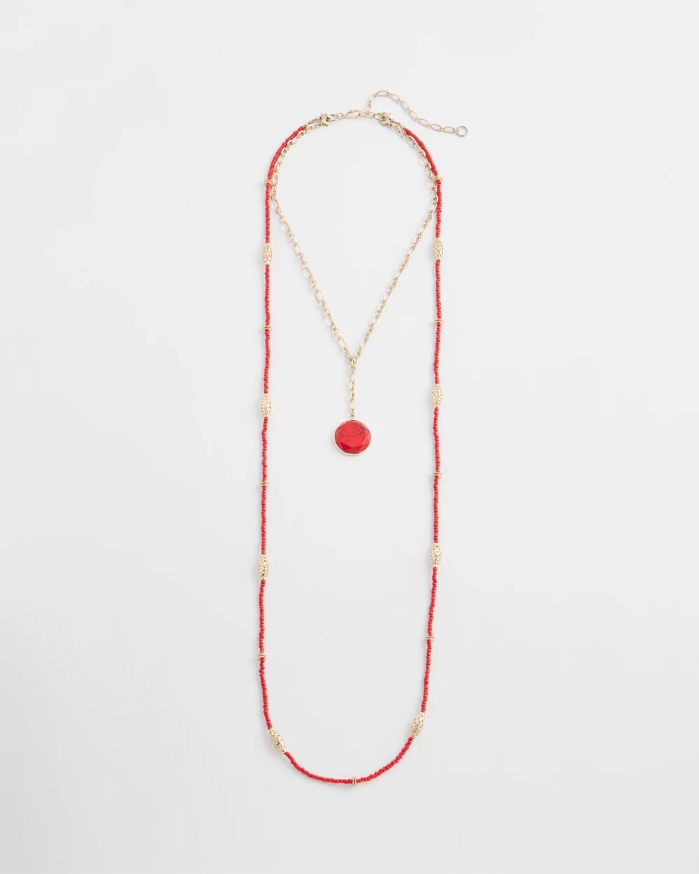 Chico's Jewelry Convertible Beaded Pendant Necklace