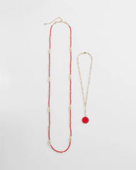 Chico's Jewelry Convertible Beaded Pendant Necklace