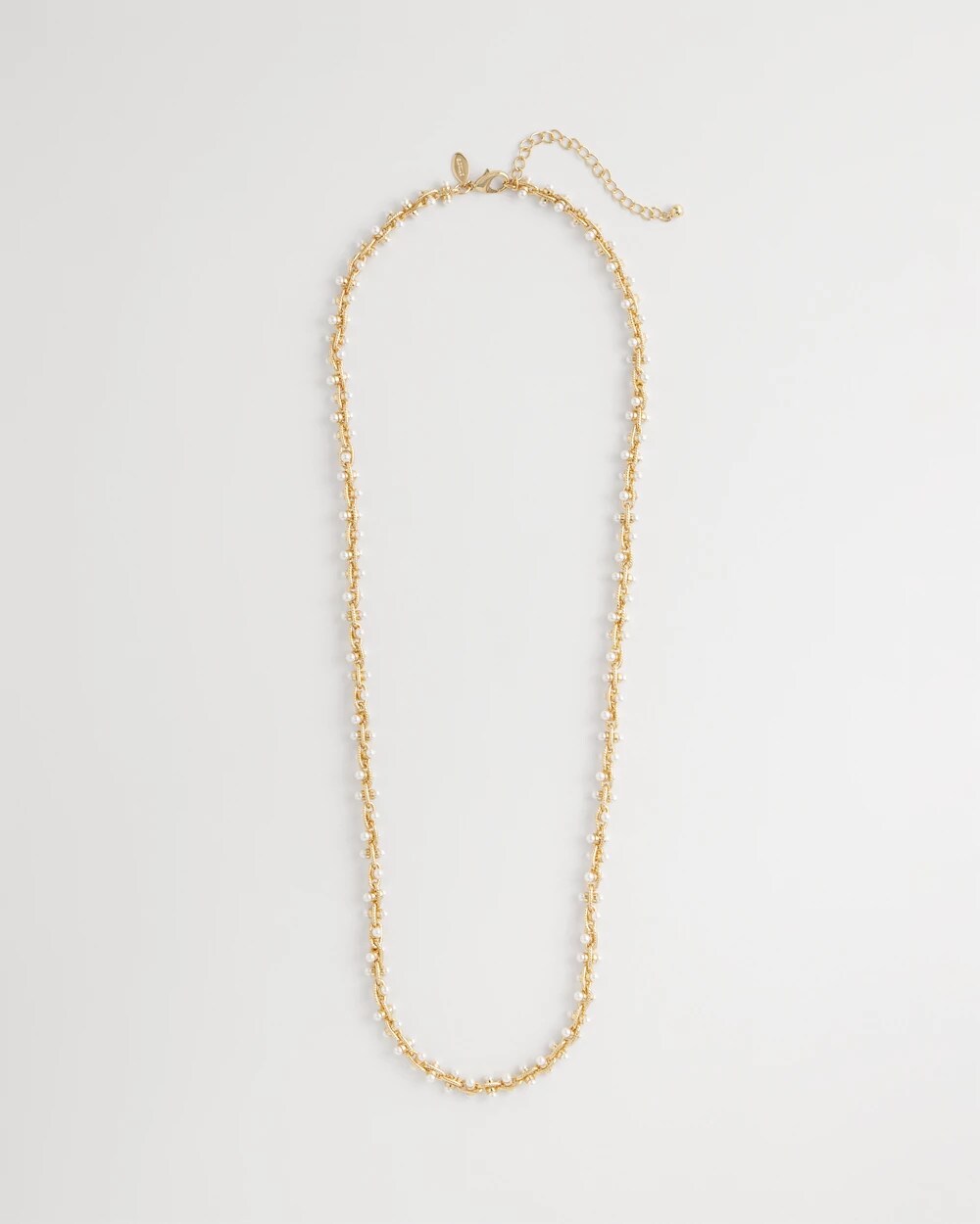 Chico's Jewelry Faux Pearl Single-Strand Link Chain Necklace