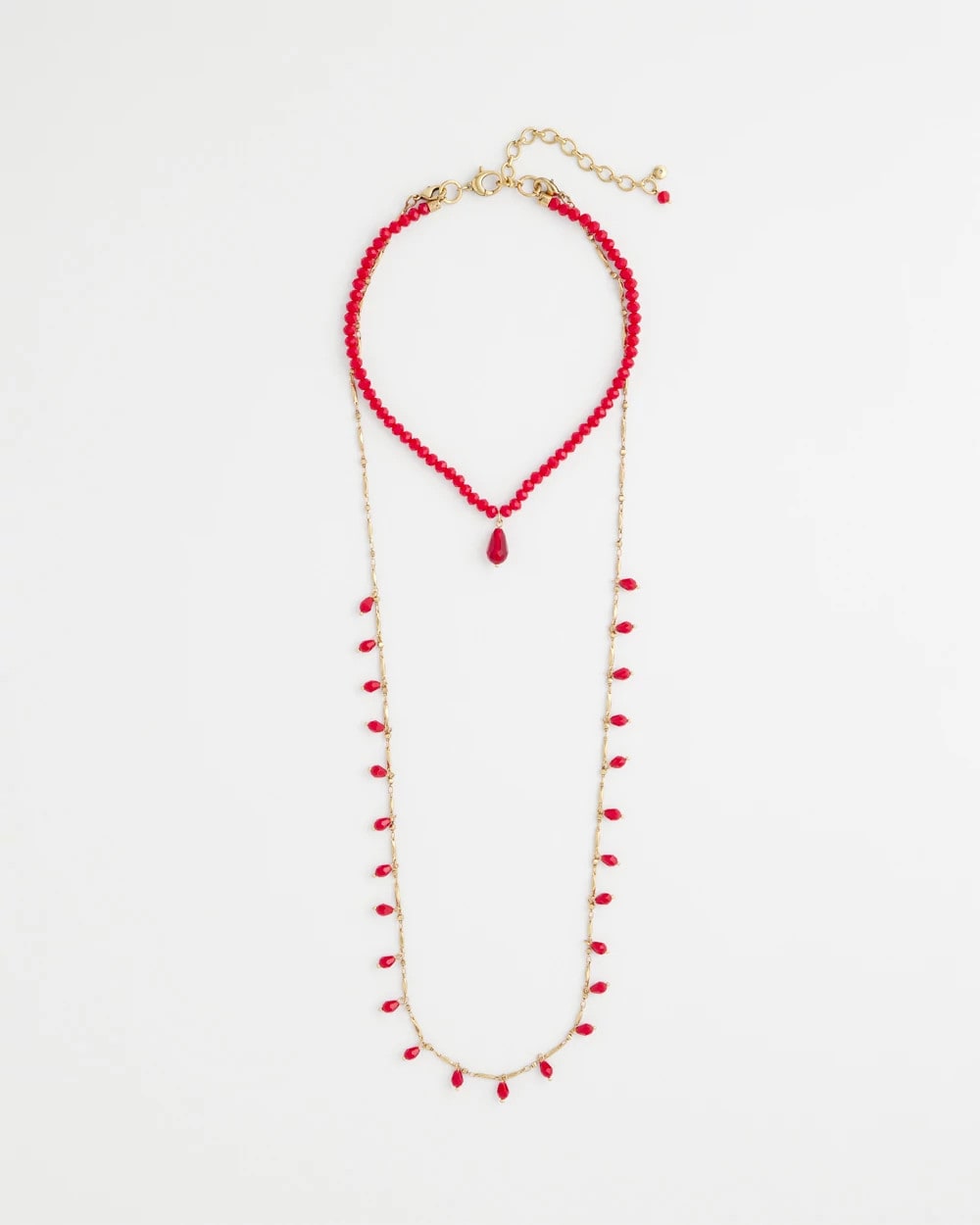 Chico's Jewelry Convertible Red Necklace