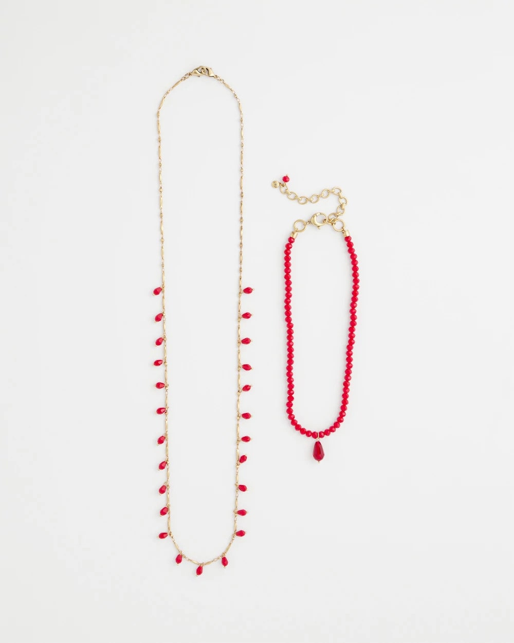 Chico's Jewelry Convertible Red Necklace