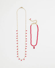 Chico's Jewelry Convertible Red Necklace