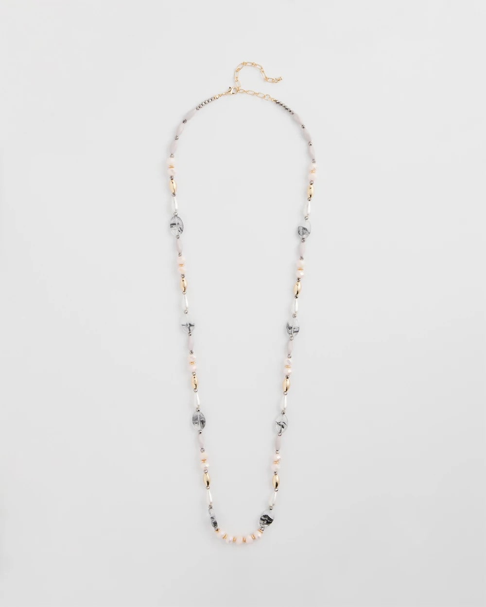 Chico's Jewelry Pink Art Deco Beaded Necklace