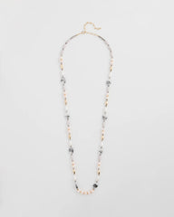 Chico's Jewelry Pink Art Deco Beaded Necklace