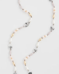 Chico's Jewelry Pink Art Deco Beaded Necklace