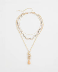 Chico's Jewelry Convertible Rose Quartz Pendant Necklace