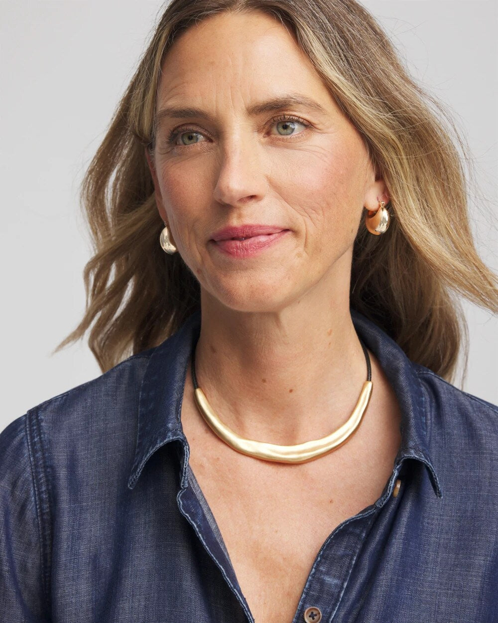 Chico's Jewelry Mixed-Metal Collar Necklace