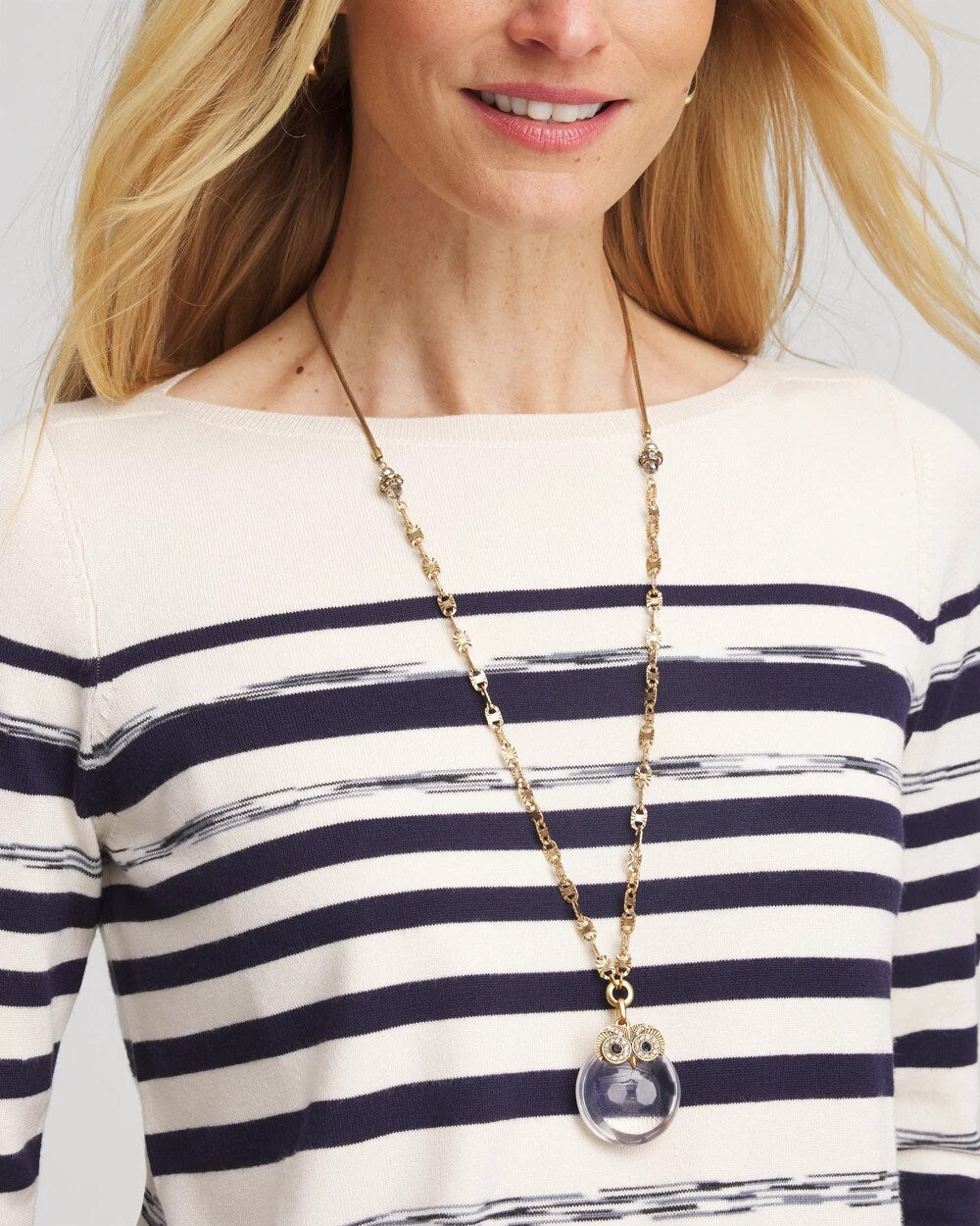 Chico's Jewelry Owl Pendant Necklace