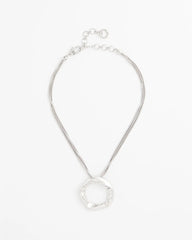 Chico's Jewelry Short Circle Pendant Necklace