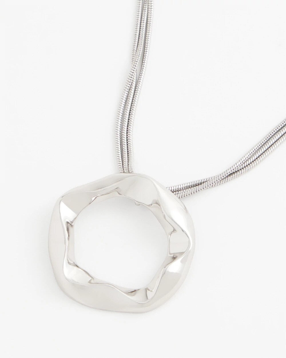 Chico's Jewelry Short Circle Pendant Necklace