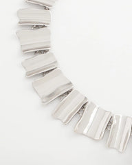 Chico's Jewelry Silver Wave Collar Necklace