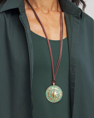 Chico's Jewelry Sundial Medallion Pendant