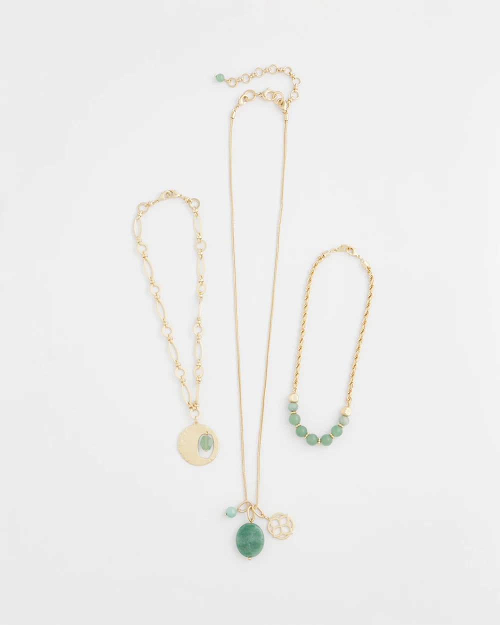 Chico's Jewelry Convertible Triple-Strand Pendant Necklace